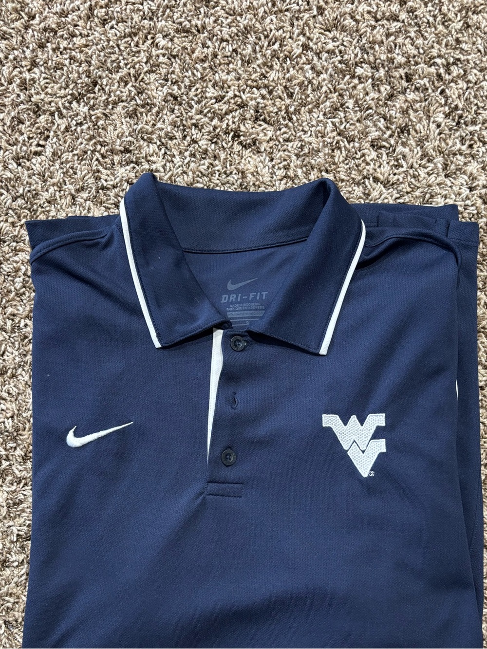 Nike WVU polo large navy